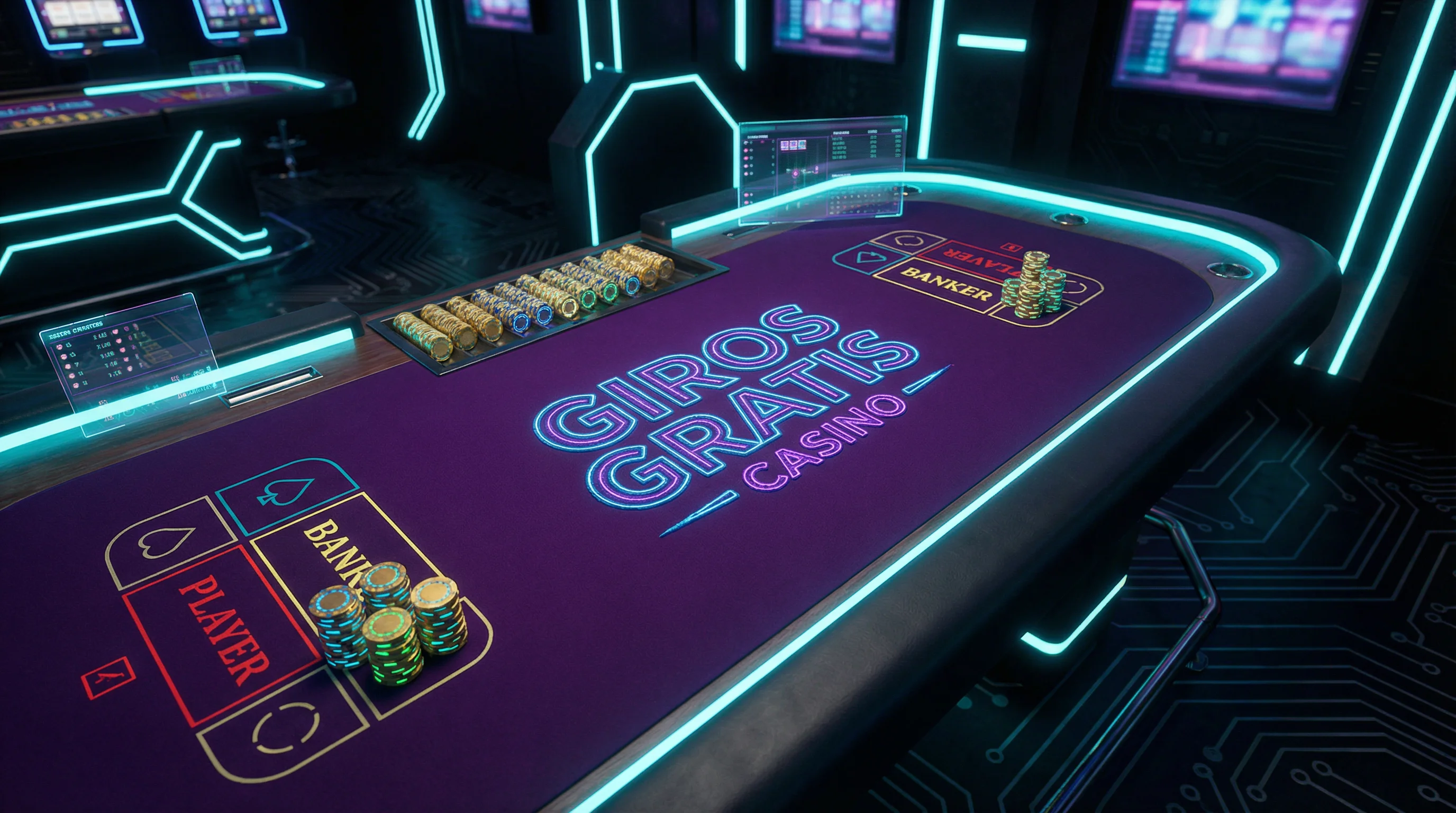 Mesa de bacará elegante